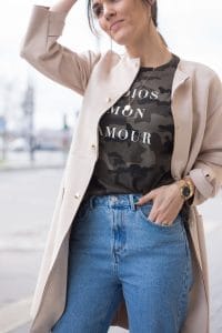 Jean Mom Fit Veste Suédine Zara