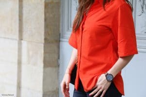 Chemise oversize orange Uniqlo Collection U