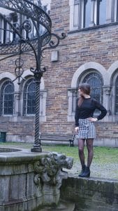 Jupe à volants vichy stradivarius