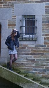 Doudoune & jupe à volants vichy stradivarius