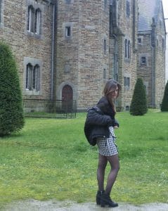 Doudoune & jupe à volants vichy stradivarius