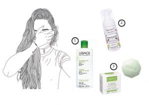 Produits pour nettoyer la peau