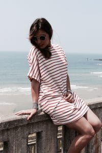 Robe large à rayures Pull & Bear - Milovely