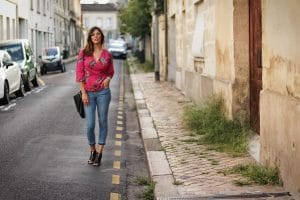 Blouse kimono rose Camaïeu - Milovey
