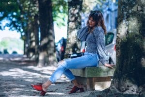 Crop-top vichy Zara et Jean destroy Stradivarius