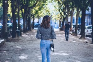Crop-top vichy Zara et Jean destroy Stradivarius et Sac Mharokyn