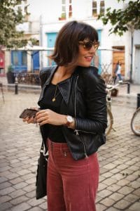 En pantalon velours zara taille haute