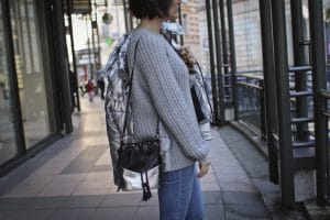 Doudoune et pull en maille Jennyfer
