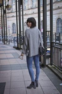 Pull en maille et jean skinny Jennyfer