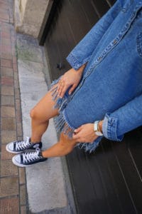 Robe en jean destroy