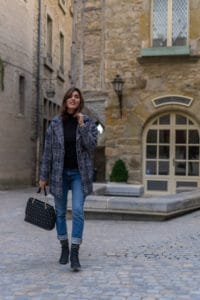 Manteau Carreaux Jean Boyfriend