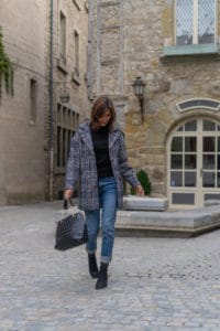 Manteau Carreaux Jean Boyfriend