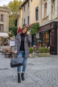 Manteau Carreaux Jean Boyfriend