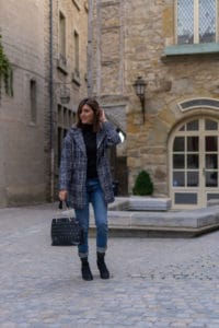 Manteau Carreaux Jean Boyfriend