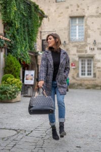 Manteau Carreaux Jean Boyfriend