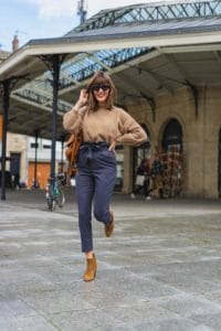 pantalon taille haute ceinture